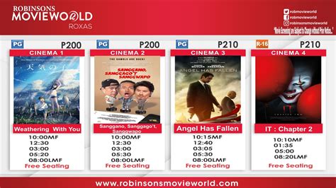 robinsons roxas cinema schedule|Robinsons Roxas .